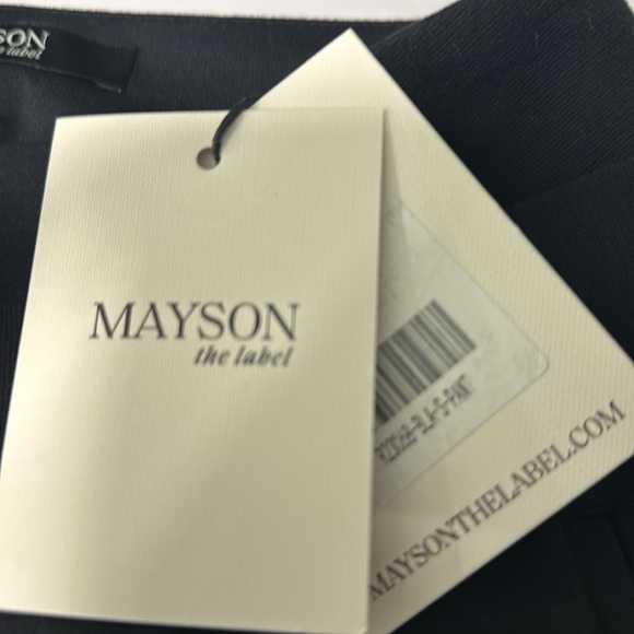 Mayson The Label High Waisted Wide Leg Trousers Black Size S NWT - Picture 11 of 11